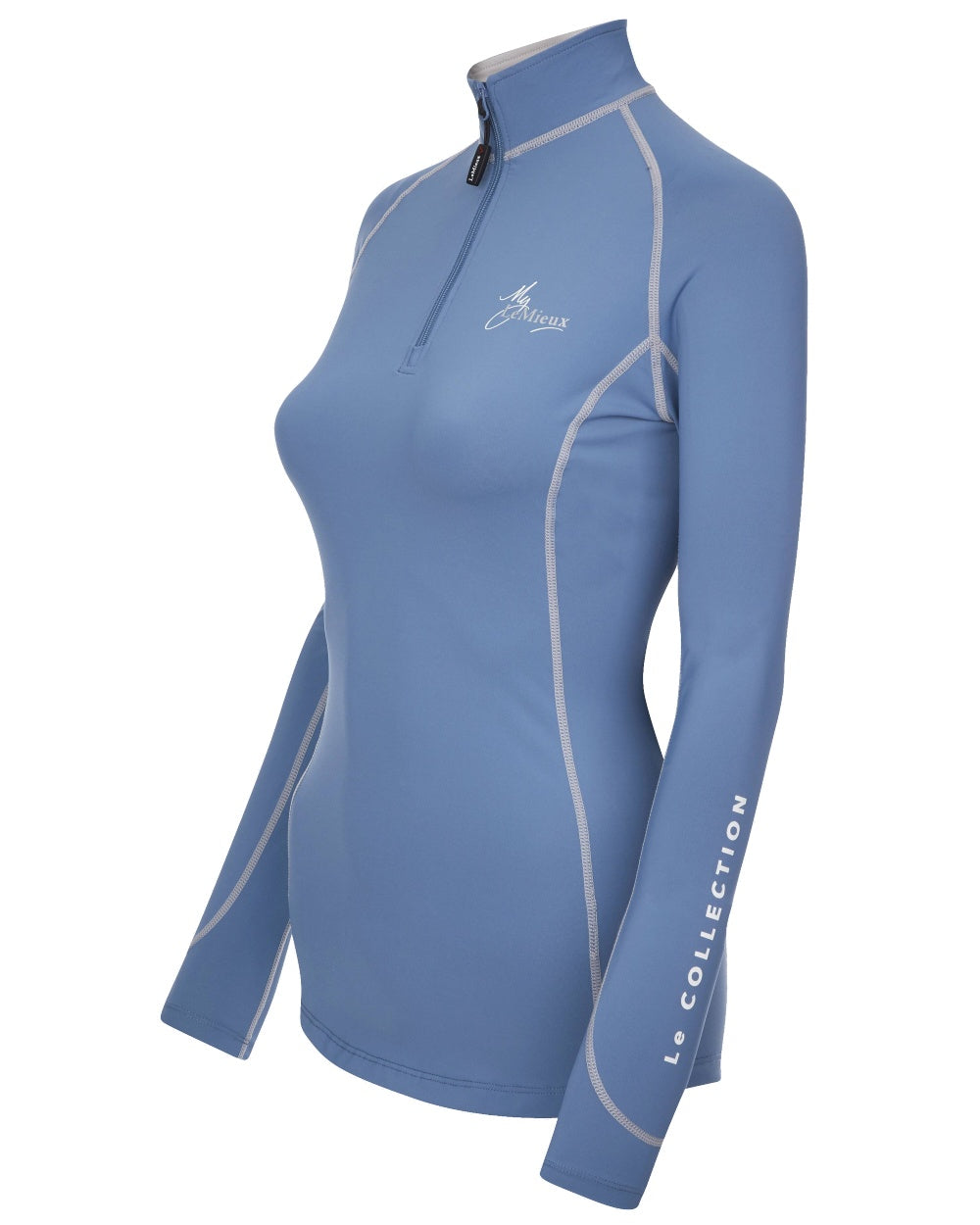 Ice Blue coloured LeMieux Base Layer on white background
