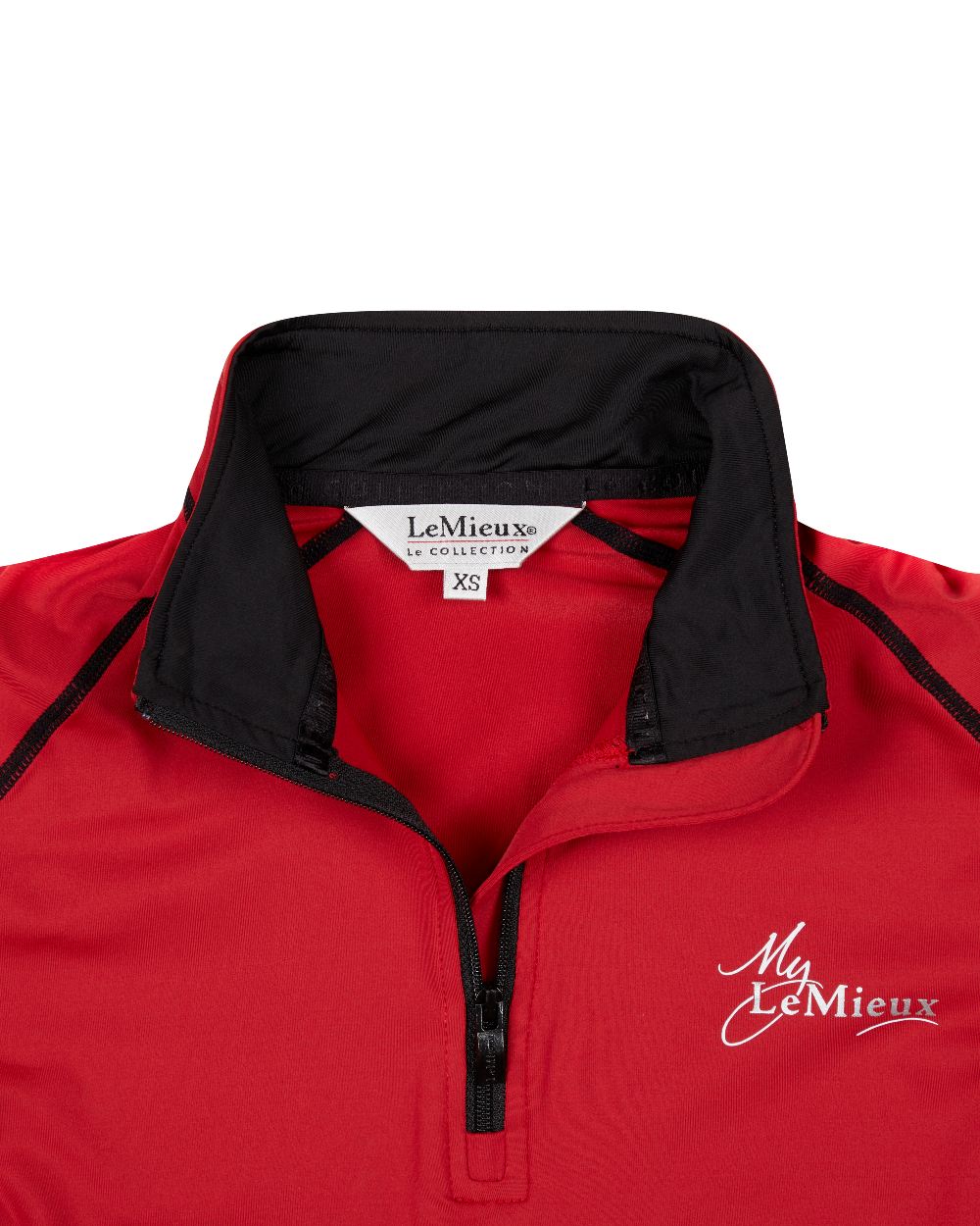 Chilli coloured LeMieux Base Layer on white background