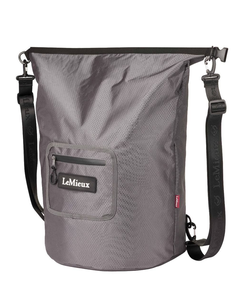 Black coloured LeMieux Carry All Backpack on white background