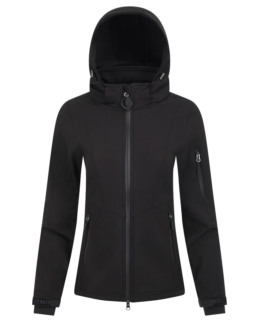 Black coloured LeMieux Celine Softshell Jacket on white background