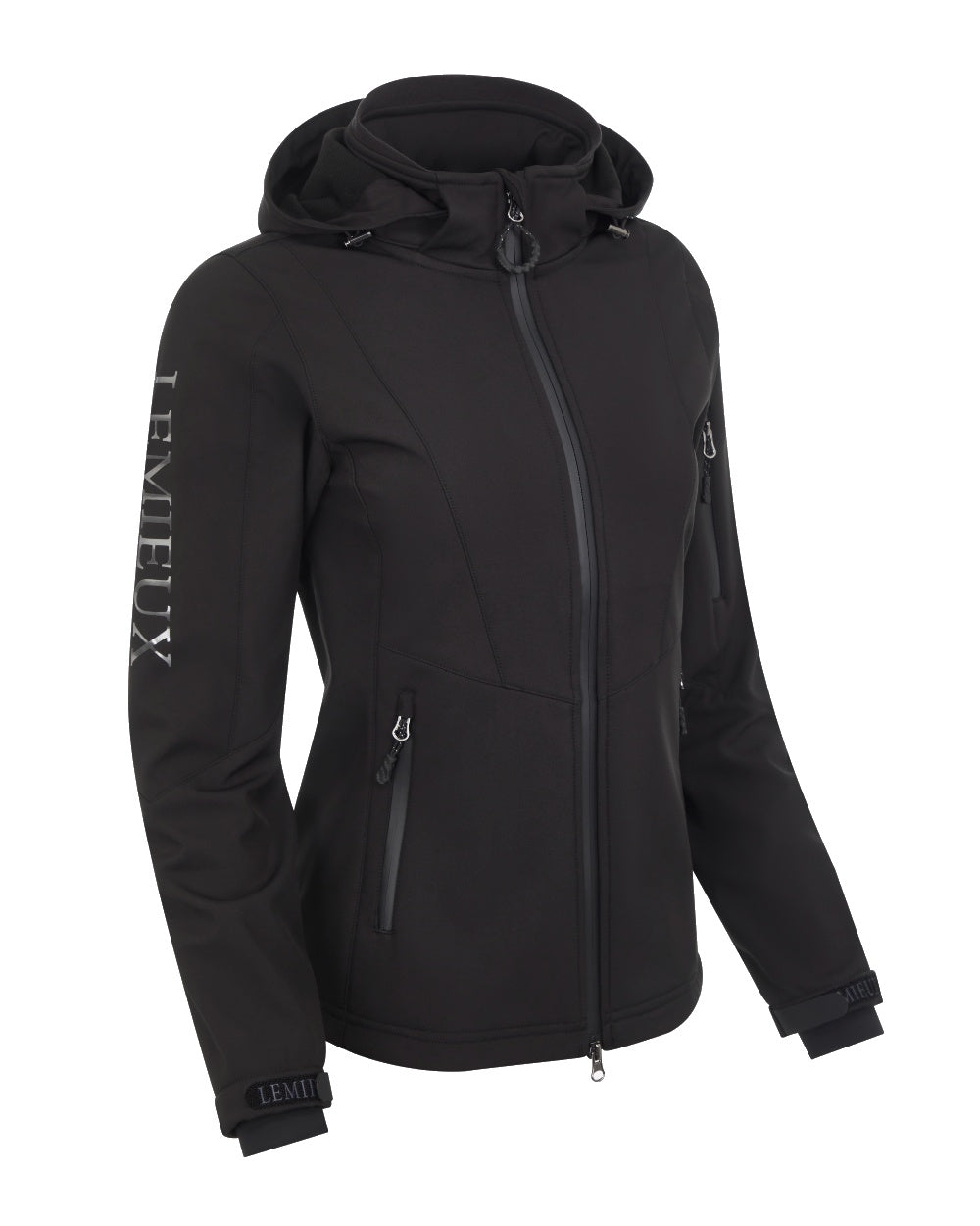 Black coloured LeMieux Celine Softshell Jacket on white background
