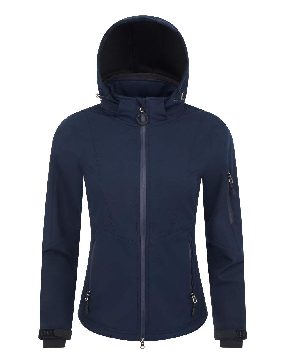Navy coloured LeMieux Celine Softshell Jacket on white background