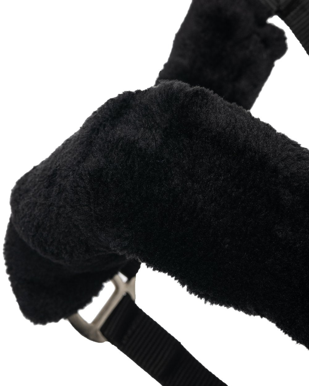 Black coloured LeMieux Comfort Headcollar on white background