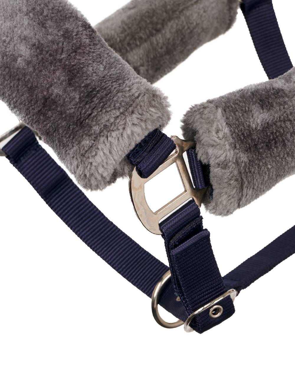 Navy coloured LeMieux Comfort Headcollar on white background