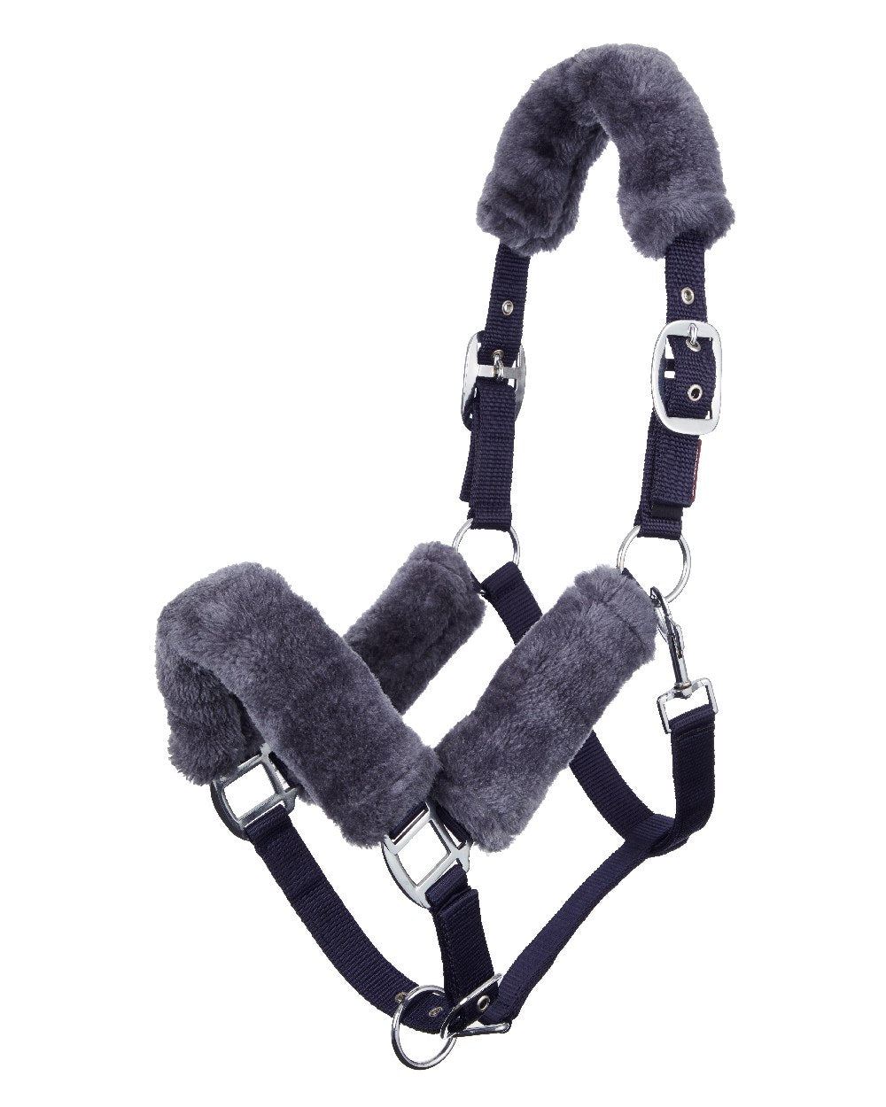 Navy coloured LeMieux Comfort Headcollar on white background