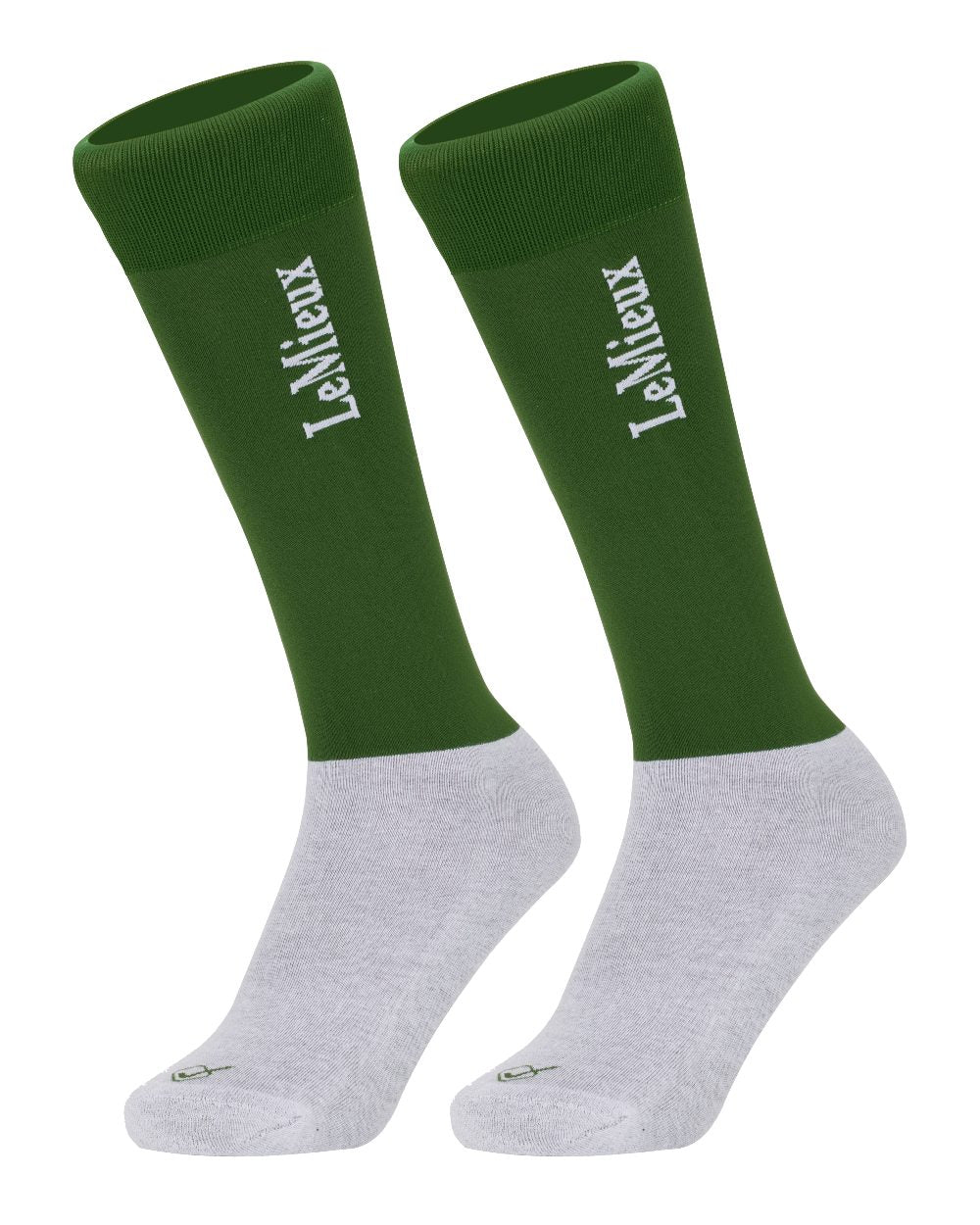 Hunter Green coloured LeMieux Competition Socks (Twin Pack) on white background 