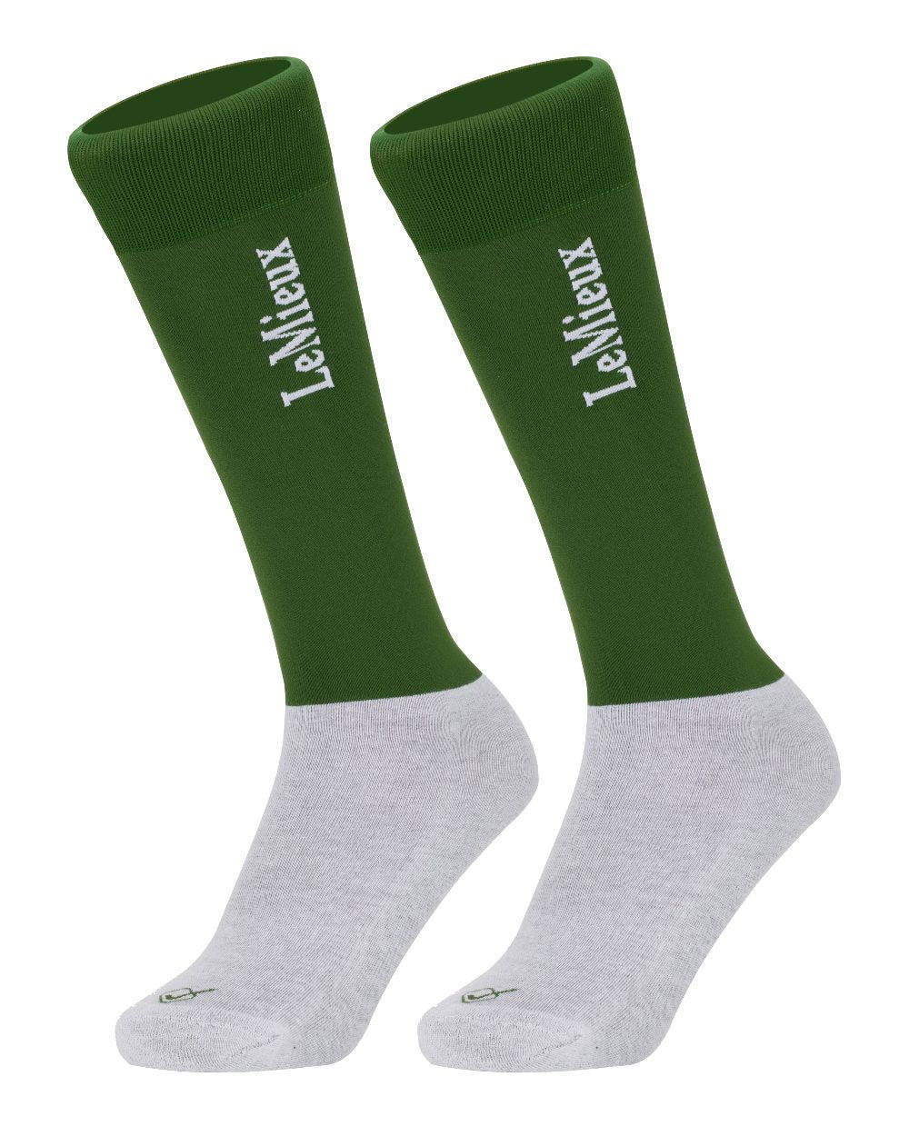 Hunter Green coloured LeMieux Competition Socks (Twin Pack) on white background