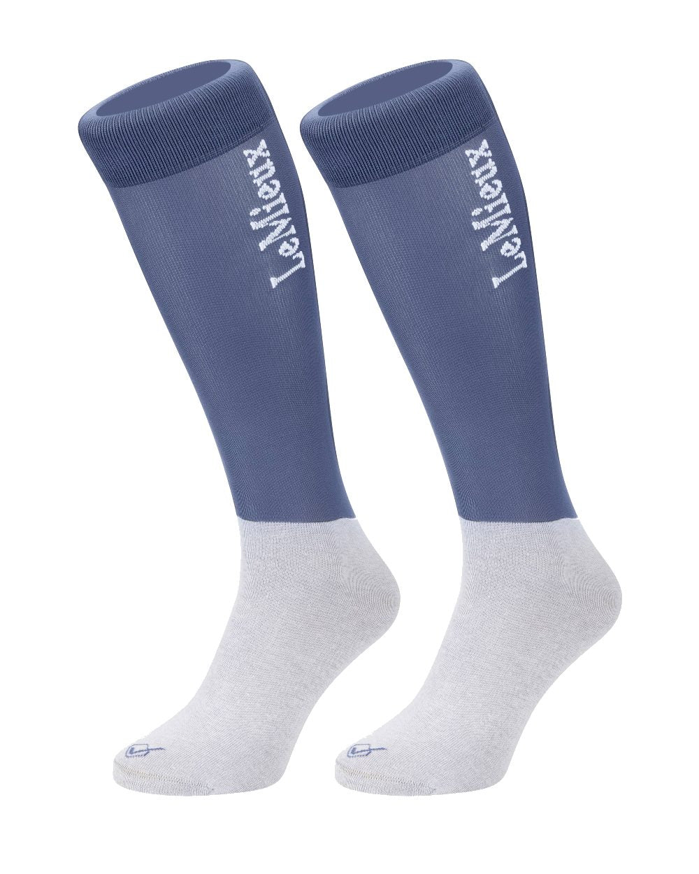 Ice Blue coloured LeMieux Competition Socks (Twin Pack) on white background 