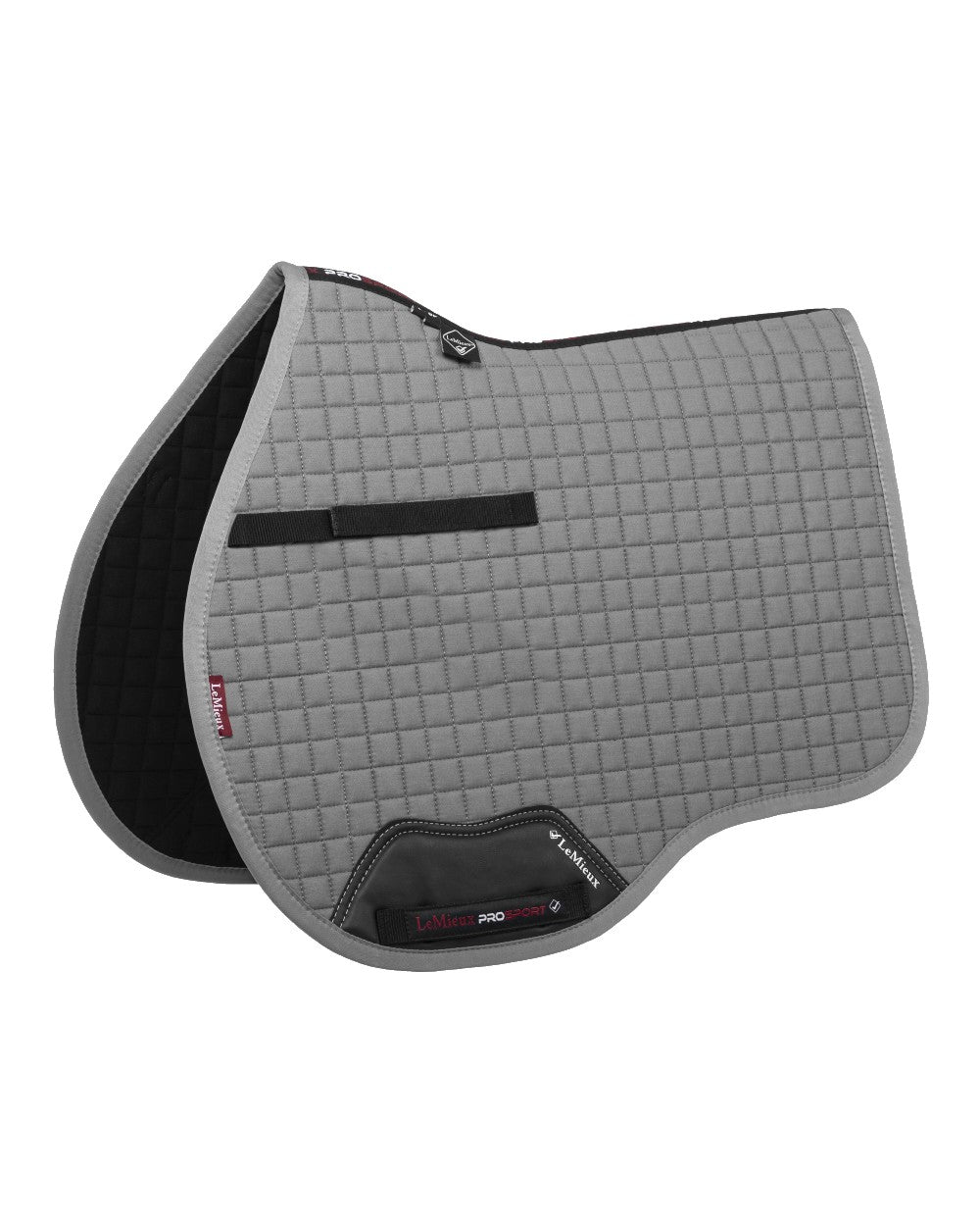 Grey coloured LeMieux Cotton GP Squares on white background