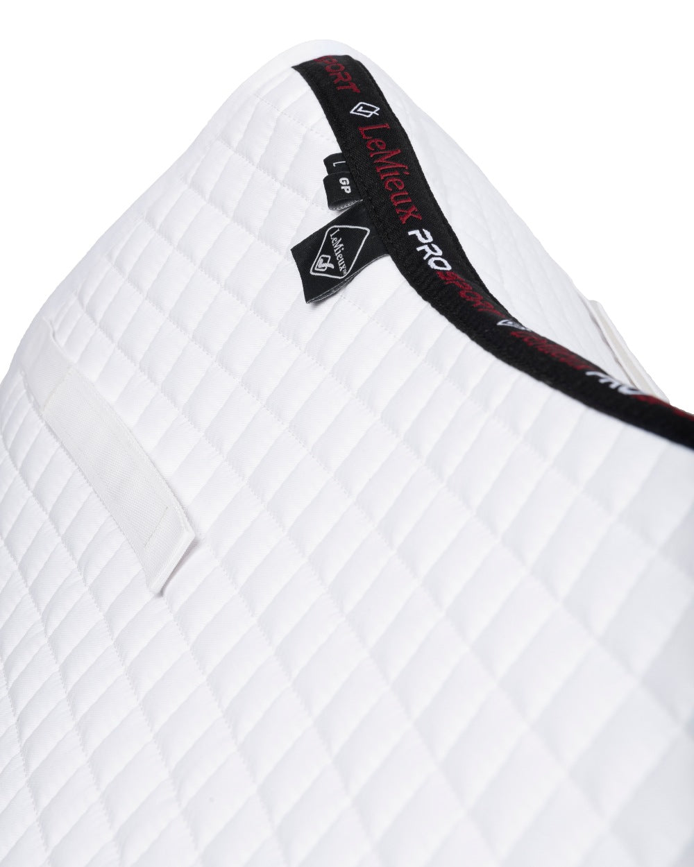 White coloured LeMieux Cotton GP Squares on white background
