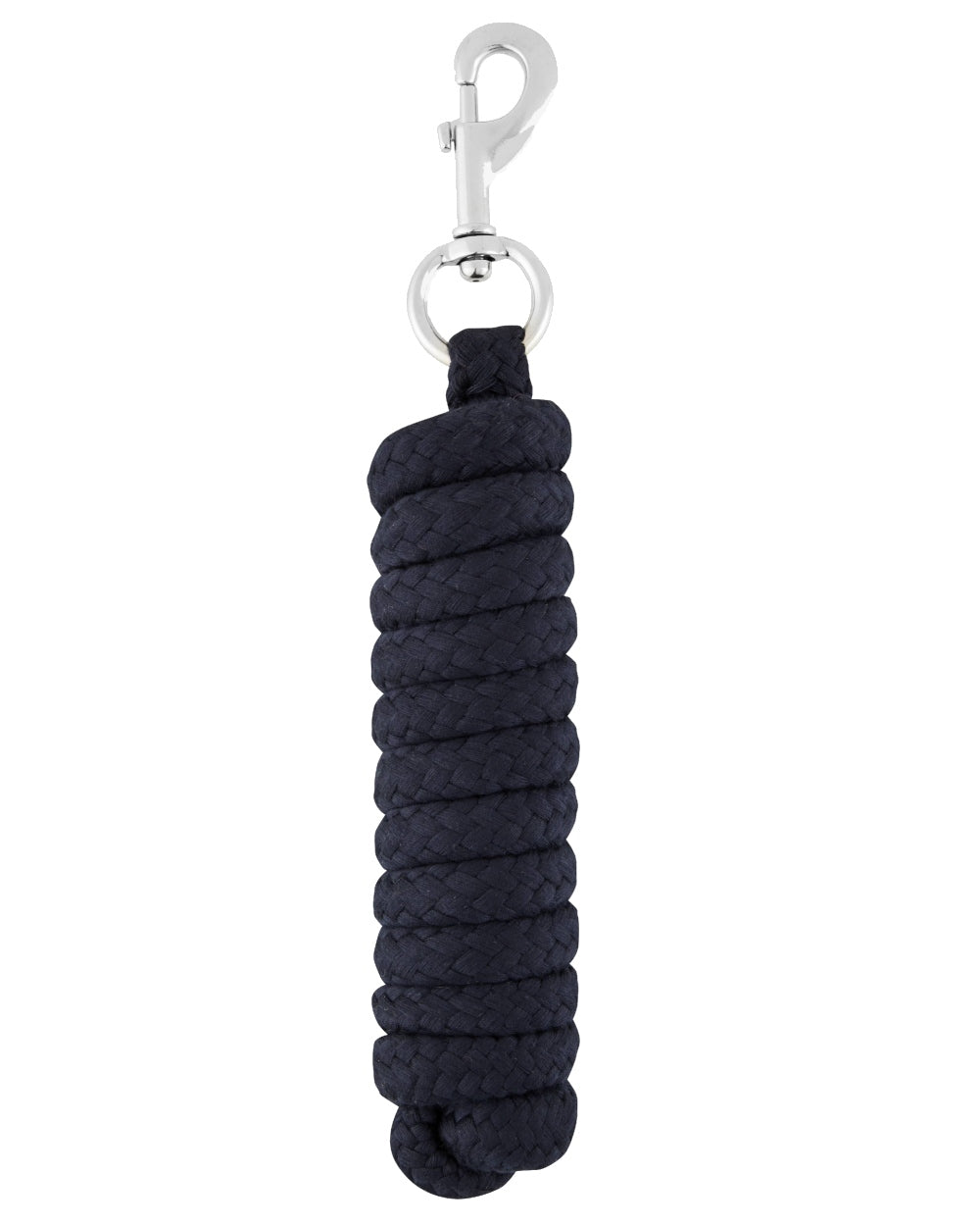 Navy coloured LeMieux Cotton Lead Rope on white background