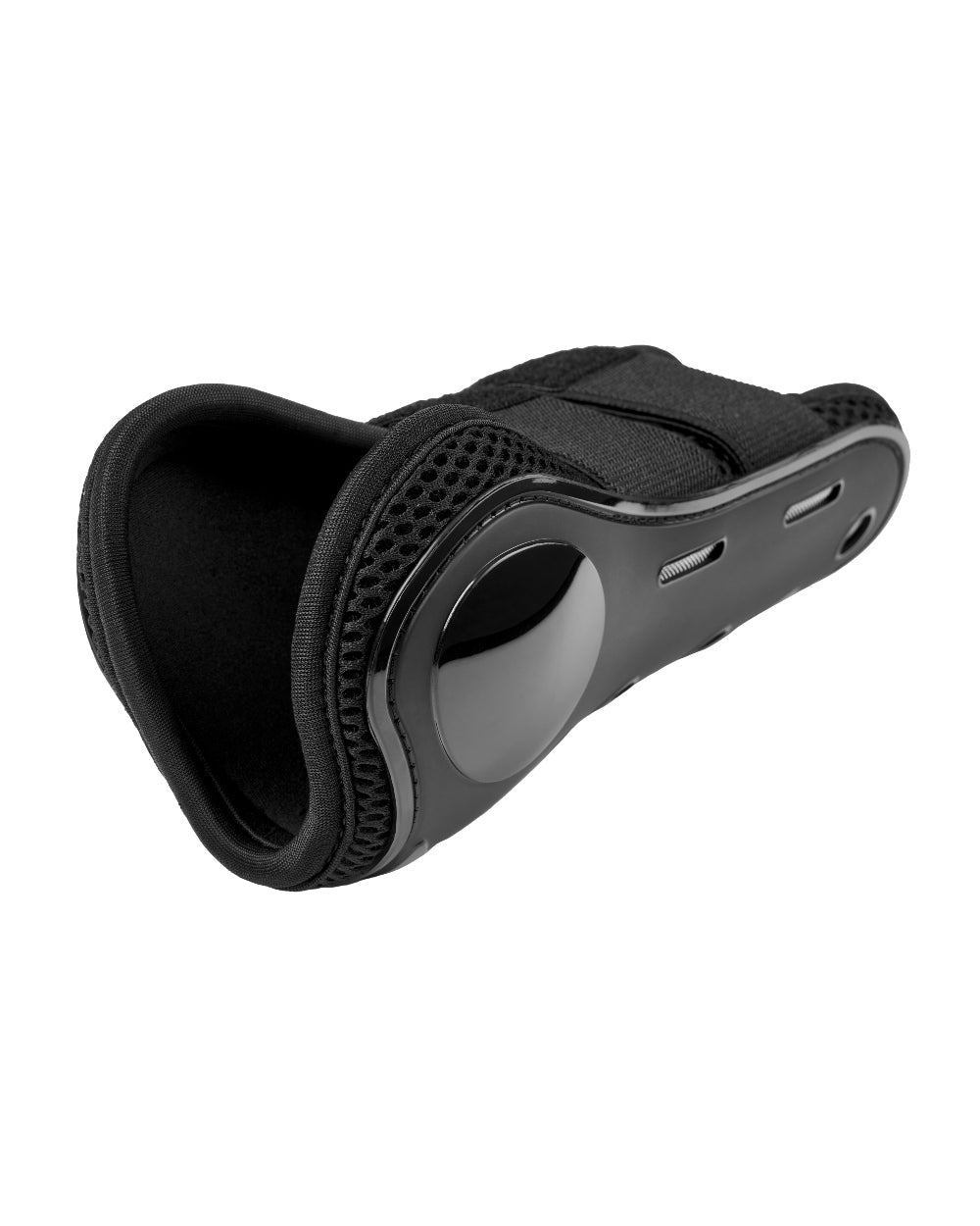 Black coloured LeMieux Derby ProJump Tendon Boots on white background