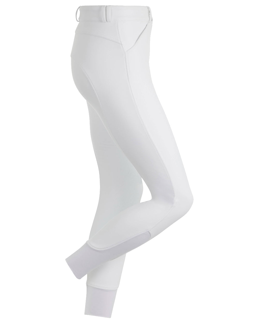 White coloured LeMieux Drytex Waterproof Breeches Knee Grip on white background