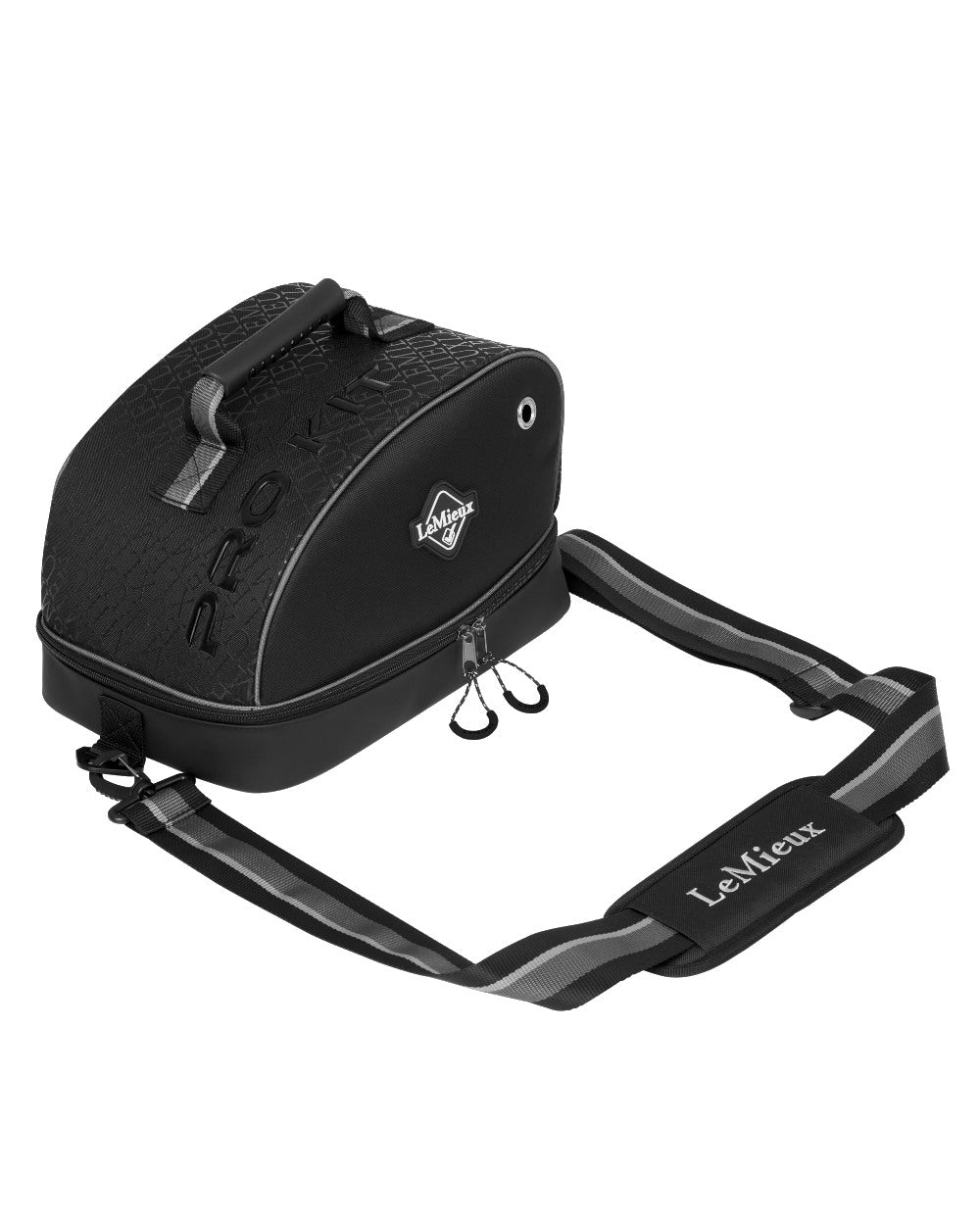 Black coloured LeMieux Elite Pro Hat Box on white background