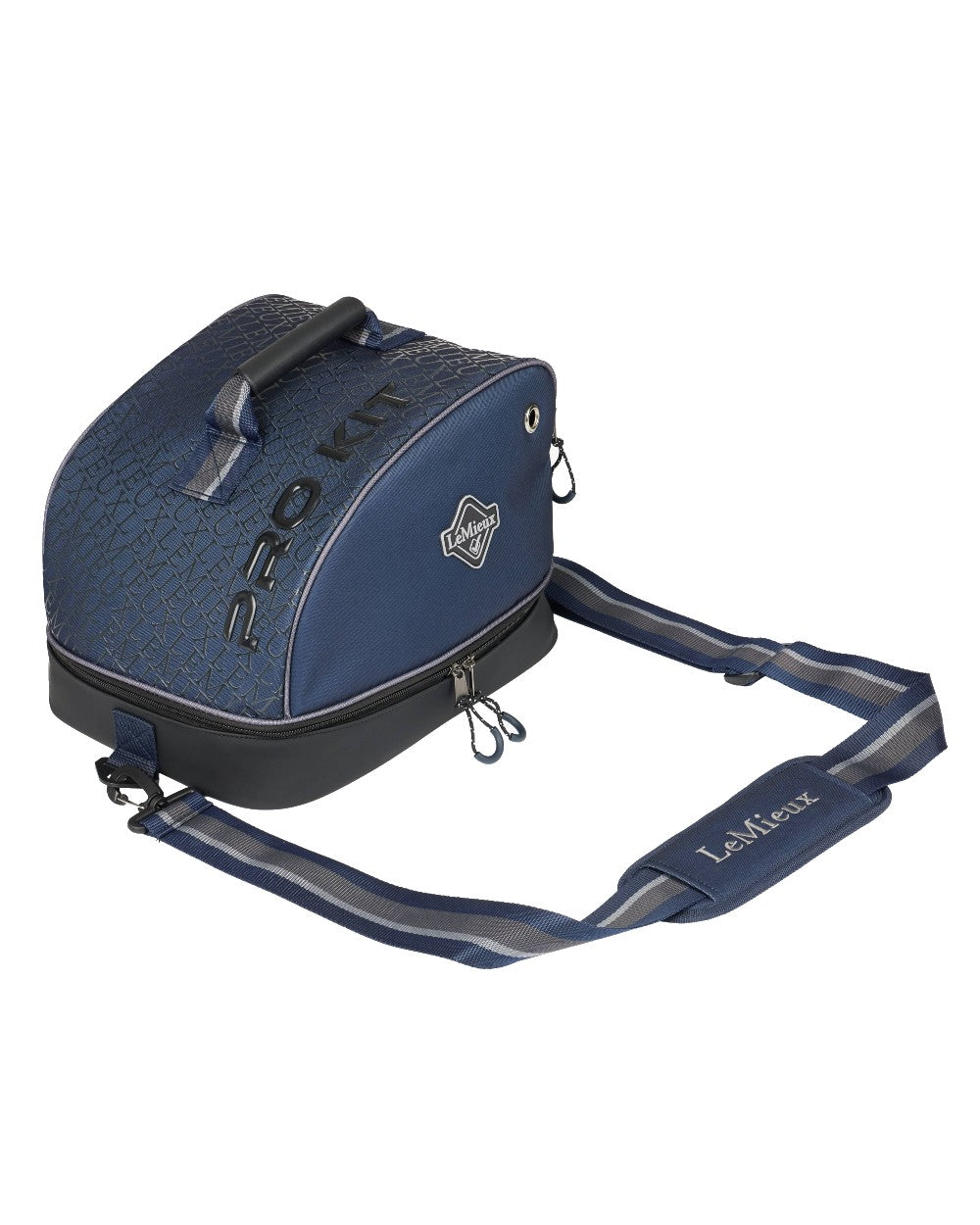 Navy coloured LeMieux Elite Pro Hat Box on white background