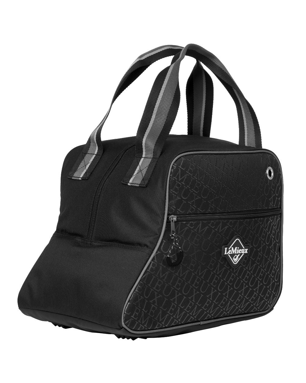 Black coloured LeMieux Elite Pro Short Boot Bag on white background