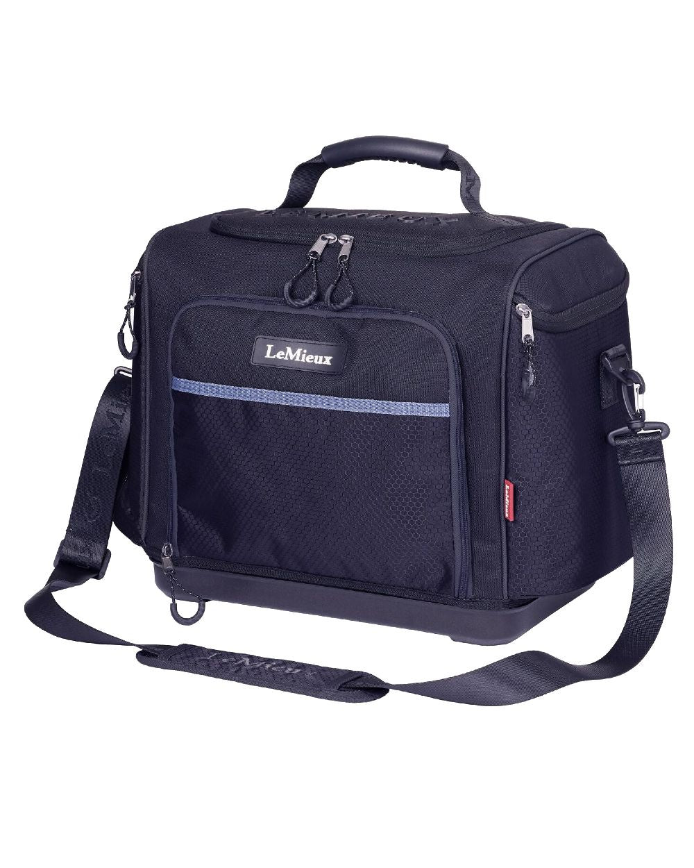 Navy coloured LeMieux Grooming Kit Pro on white background