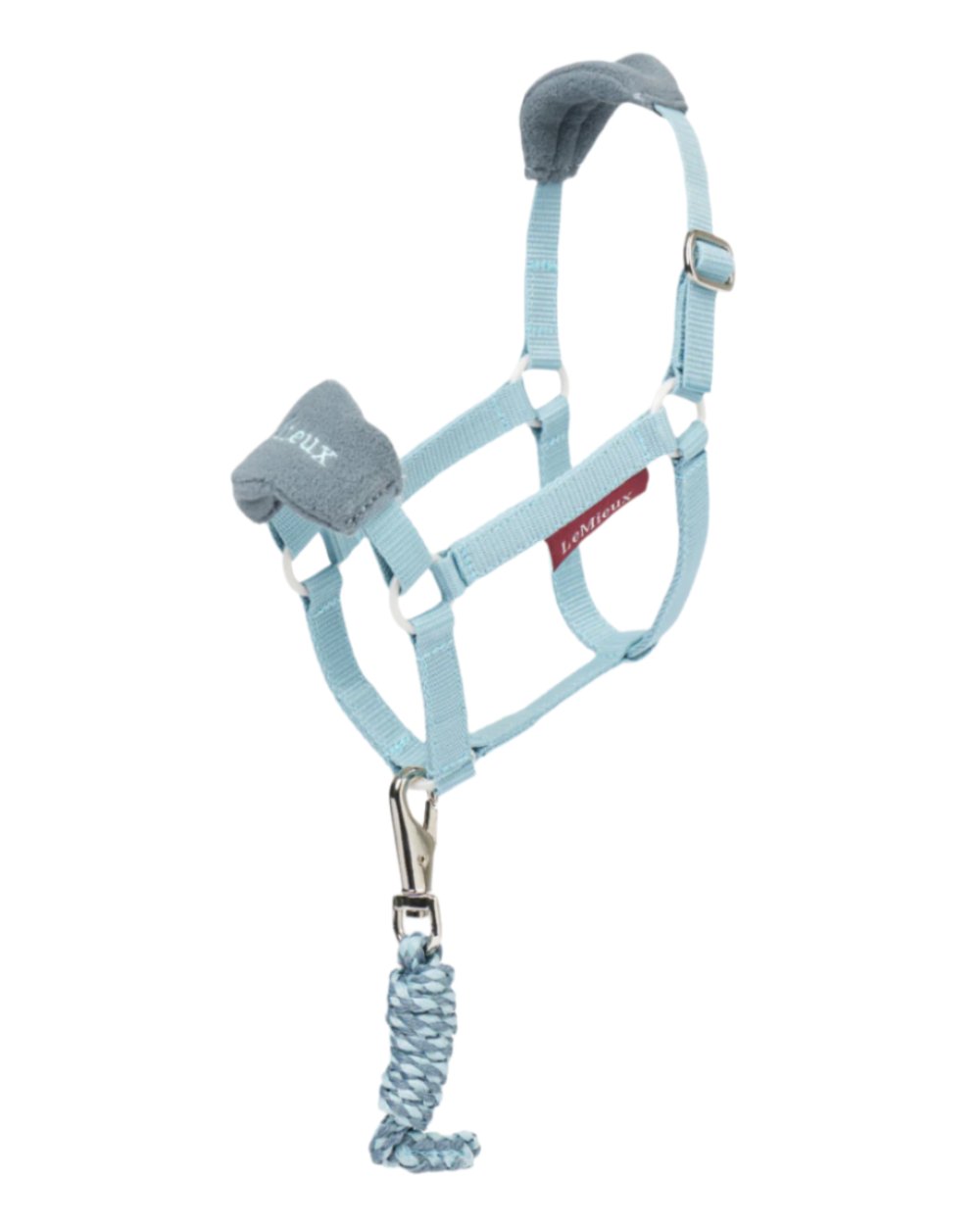 Glacier Coloured LeMieux Hobby Horse Vogue Headcollar On A White Background