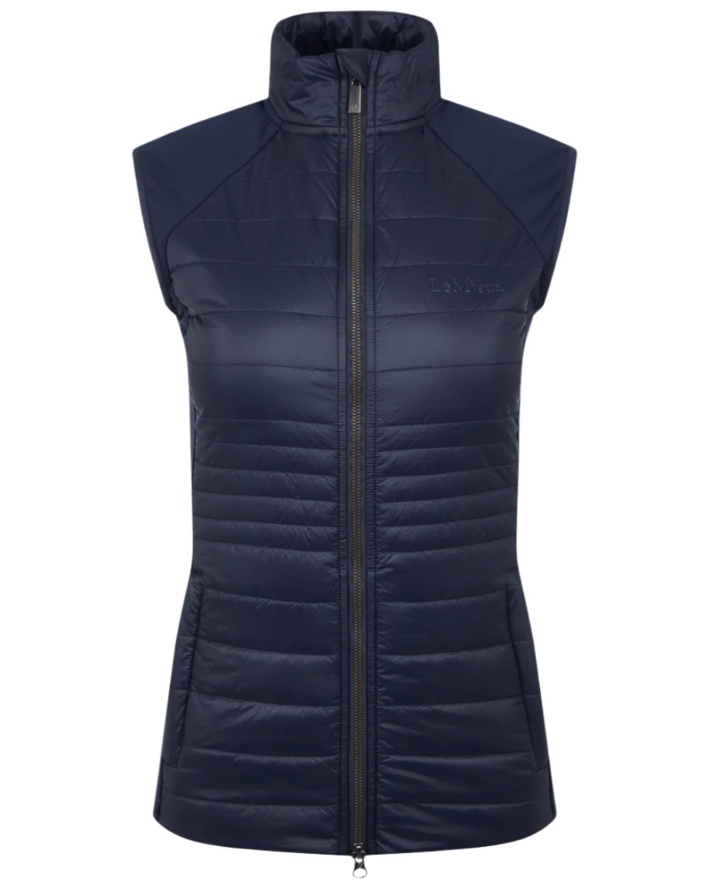 Navy Coloured LeMieux Juliette Gilet On A White Background