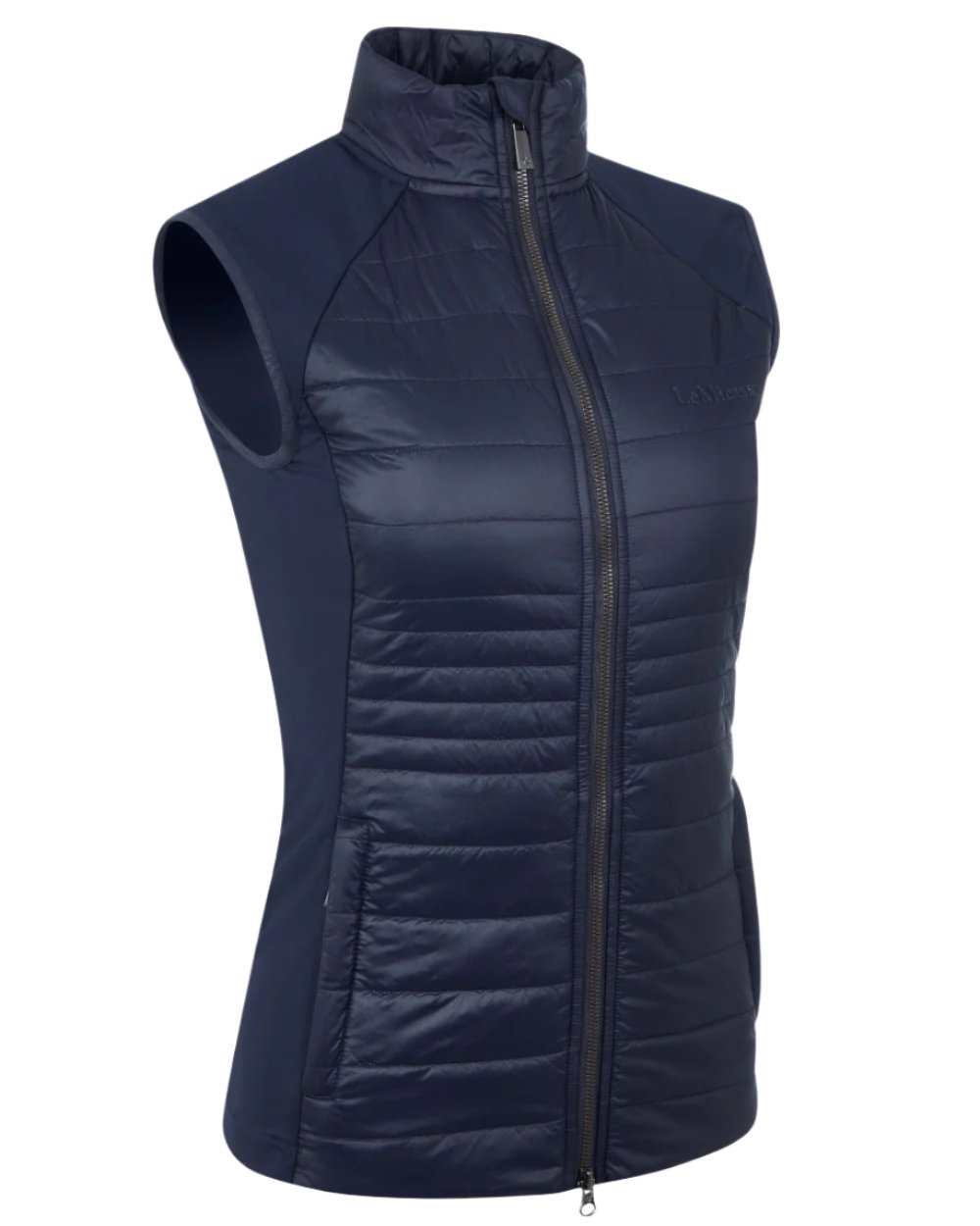Navy Coloured LeMieux Juliette Gilet On A White Background