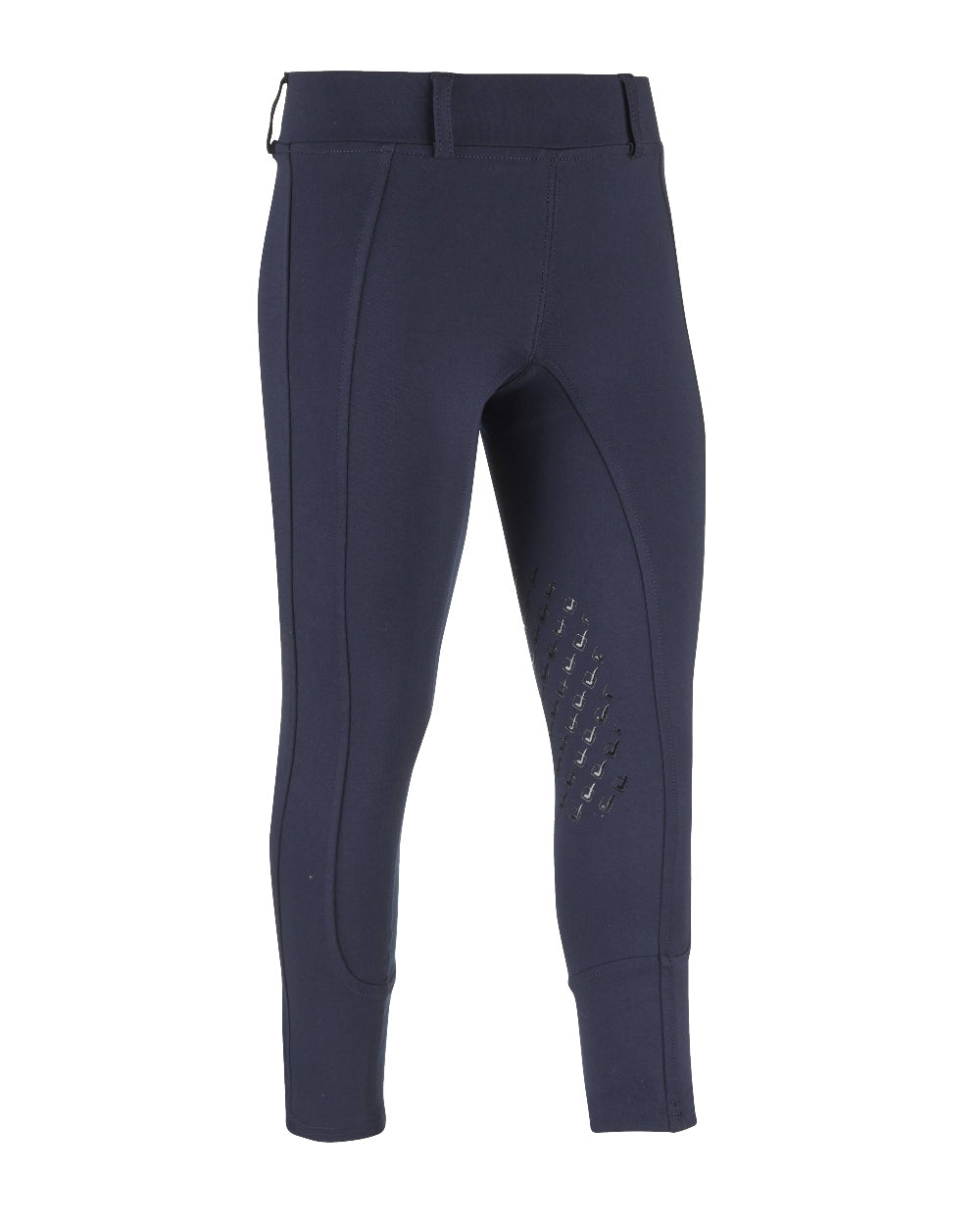 Navy coloured LeMieux Junior Pro Breeches on white background