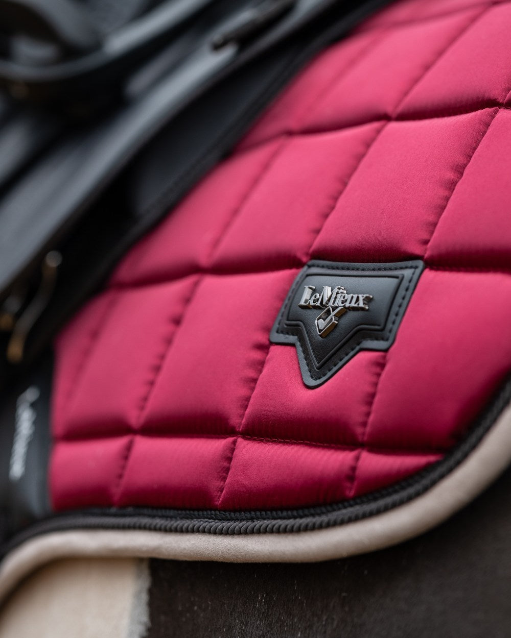 Ember Coloured LeMieux Loire Classic Close Contact Square On A White Background