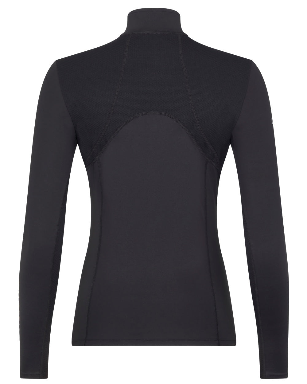 Black coloured LeMieux Mia Mesh Long Sleeve Base Layer on white background