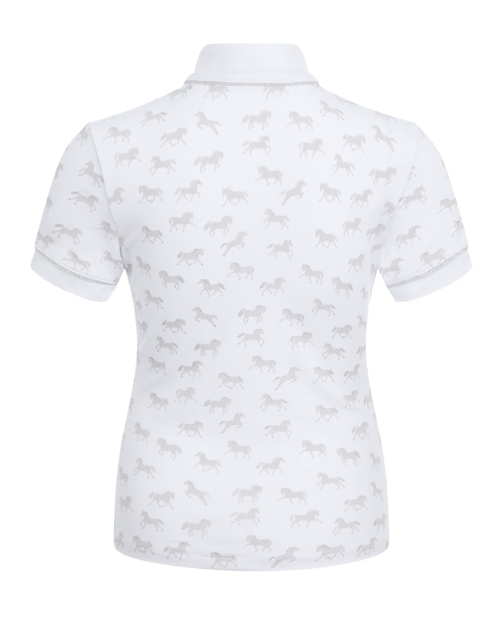 White coloured LeMieux Mini Bella Show Shirt on white background