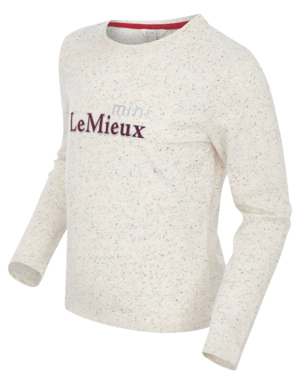 Ecru Nep Coloured LeMieux Mini Jessie Long Sleeve Top On A White Background