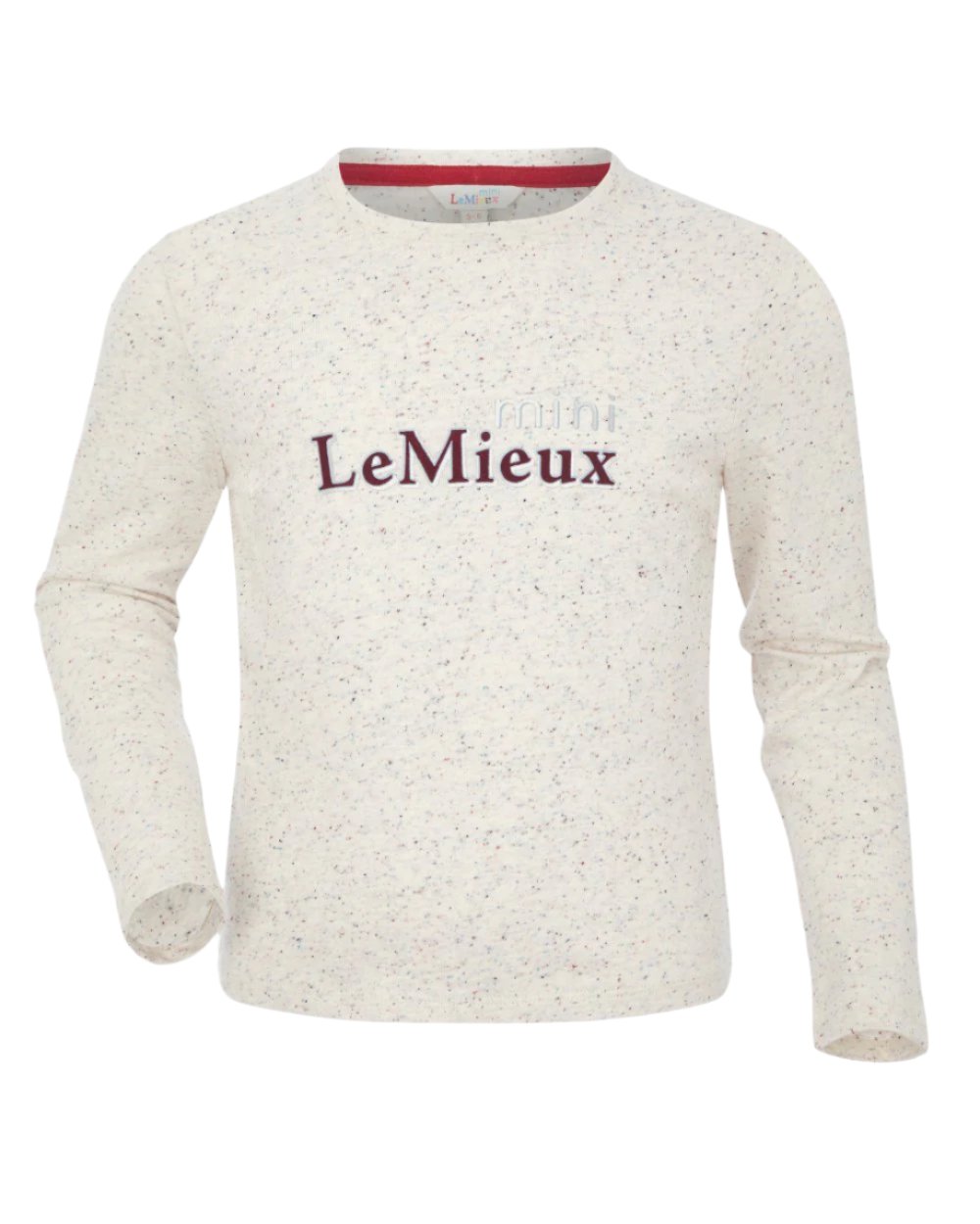 Ecru Nep Coloured LeMieux Mini Jessie Long Sleeve Top On A White Background