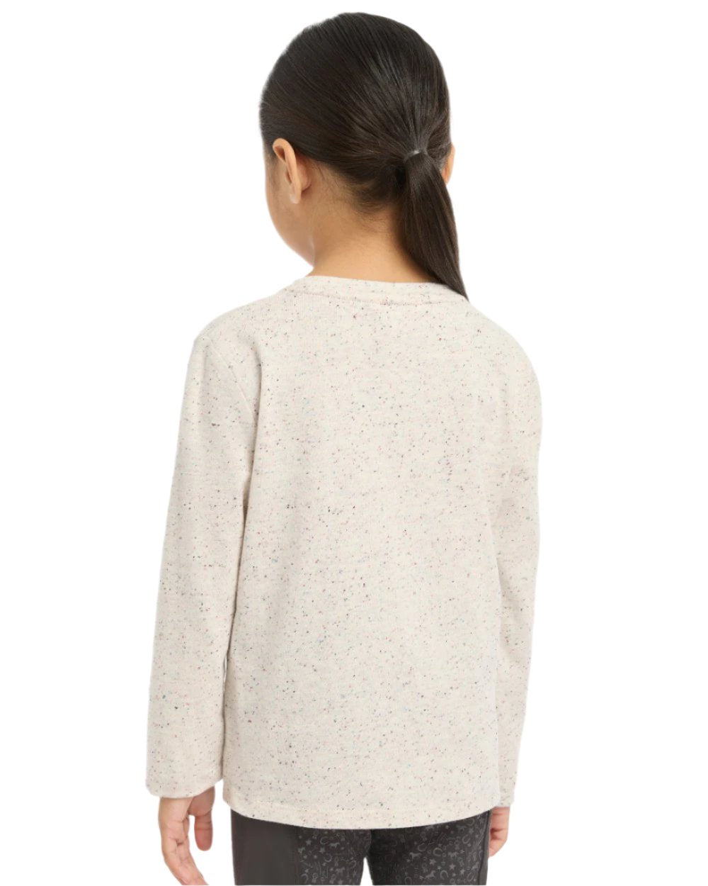Ecru Nep Coloured LeMieux Mini Jessie Long Sleeve Top On A White Background