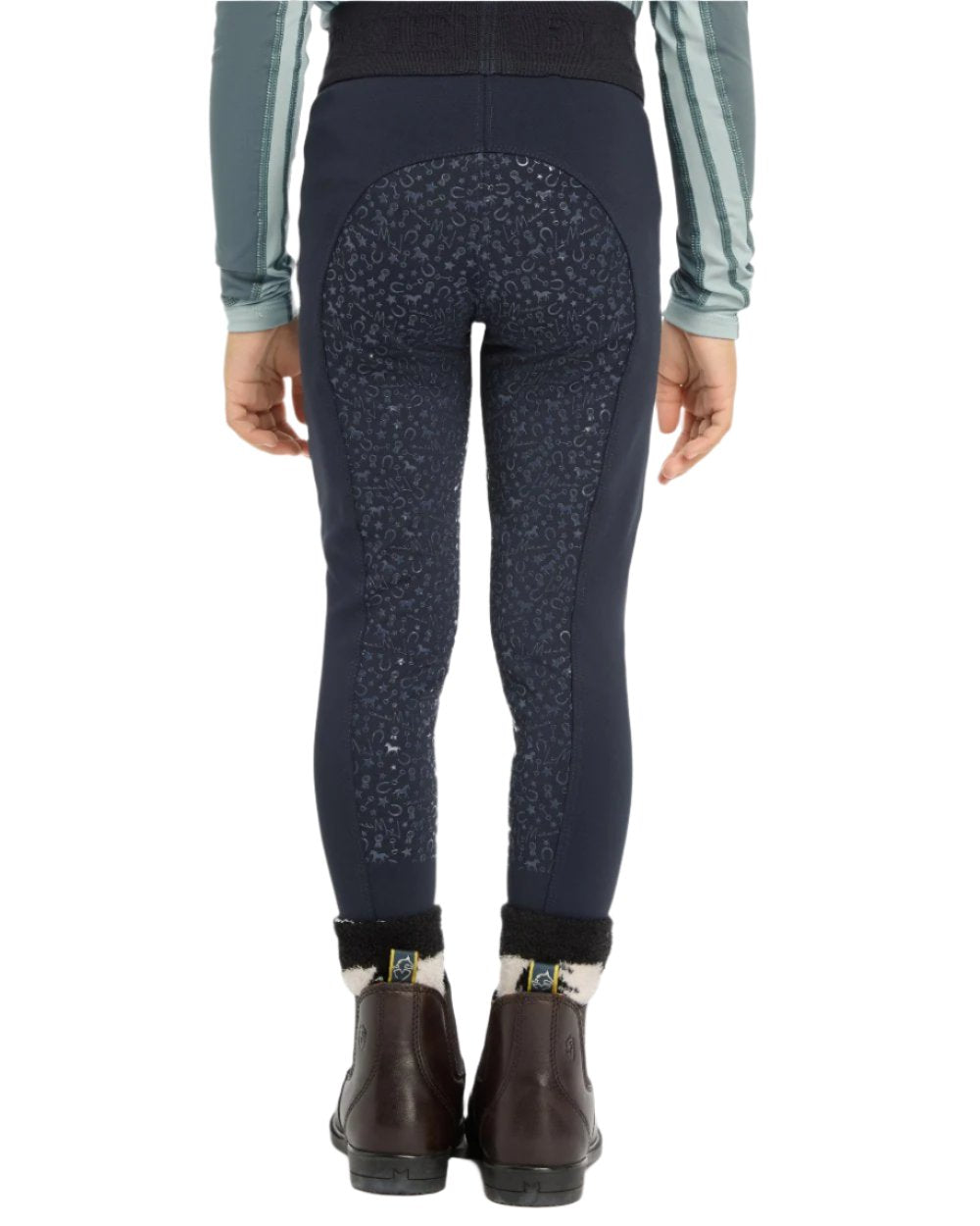 Navy Coloured LeMieux Mini Pull Ons On A White Background