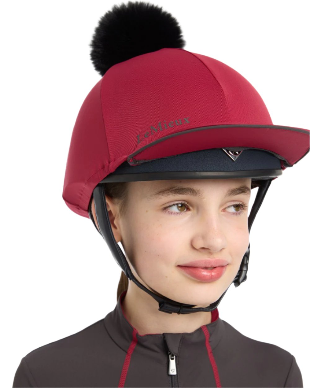Ember Coloured LeMieux Pippa Hat Silk On A White Background