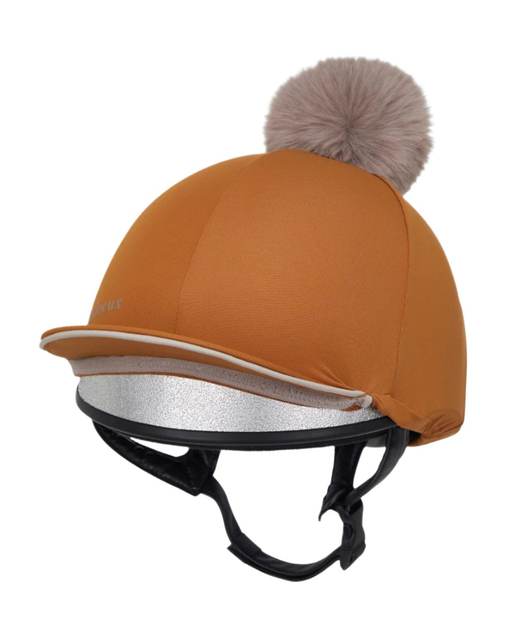 Ginger Coloured LeMieux Pippa Hat Silk On A White Background