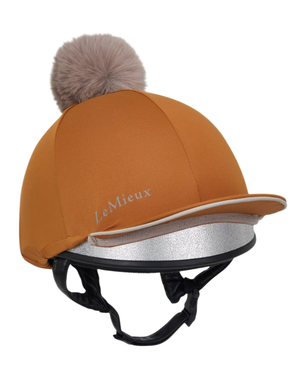 Ginger Coloured LeMieux Pippa Hat Silk On A White Background