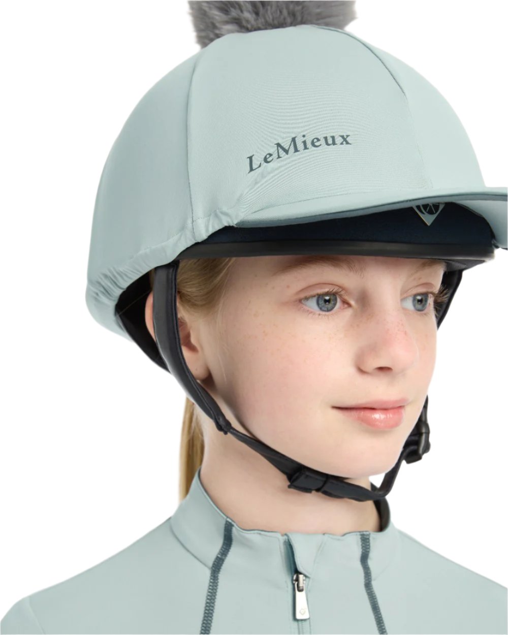 Glacier Coloured LeMieux Pippa Hat Silk On A White Background