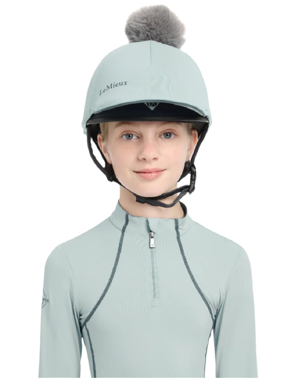 Glacier Coloured LeMieux Pippa Hat Silk On A White Background