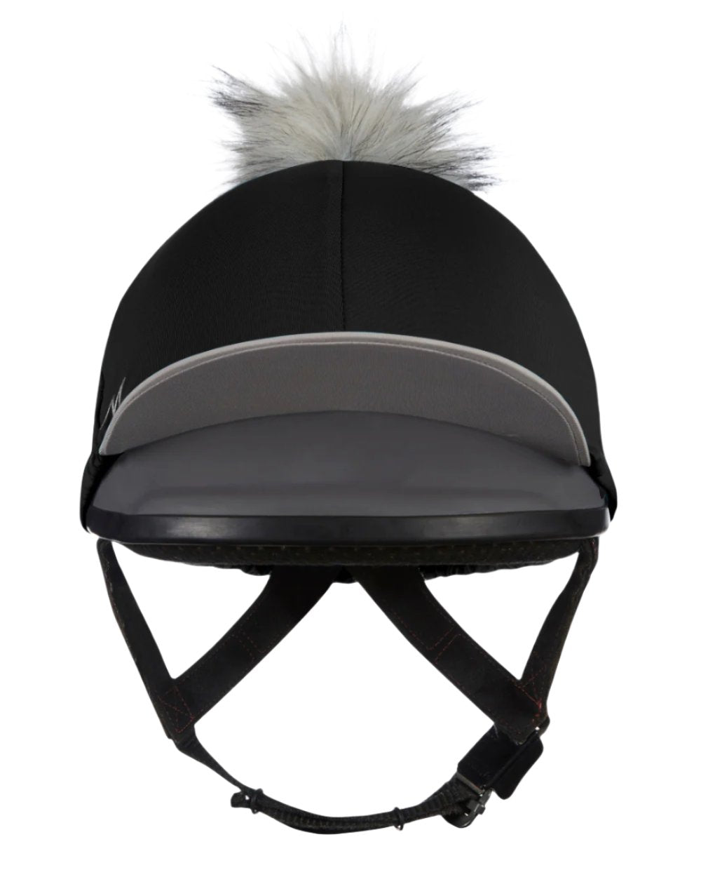 Black Coloured LeMieux Pom Hat Silk On A White Background