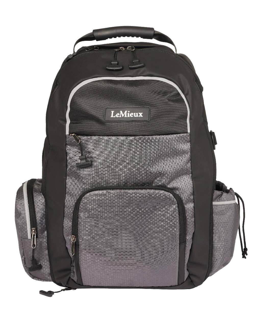 Black coloured LeMieux Pro Rucksack on white background