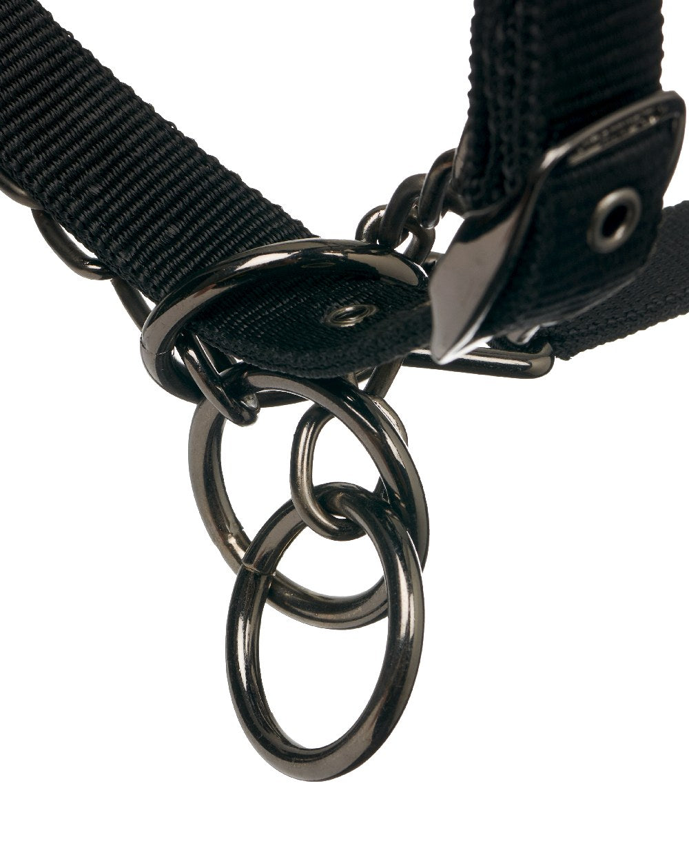 Black coloured LeMieux ProSafe Headcollar on white background