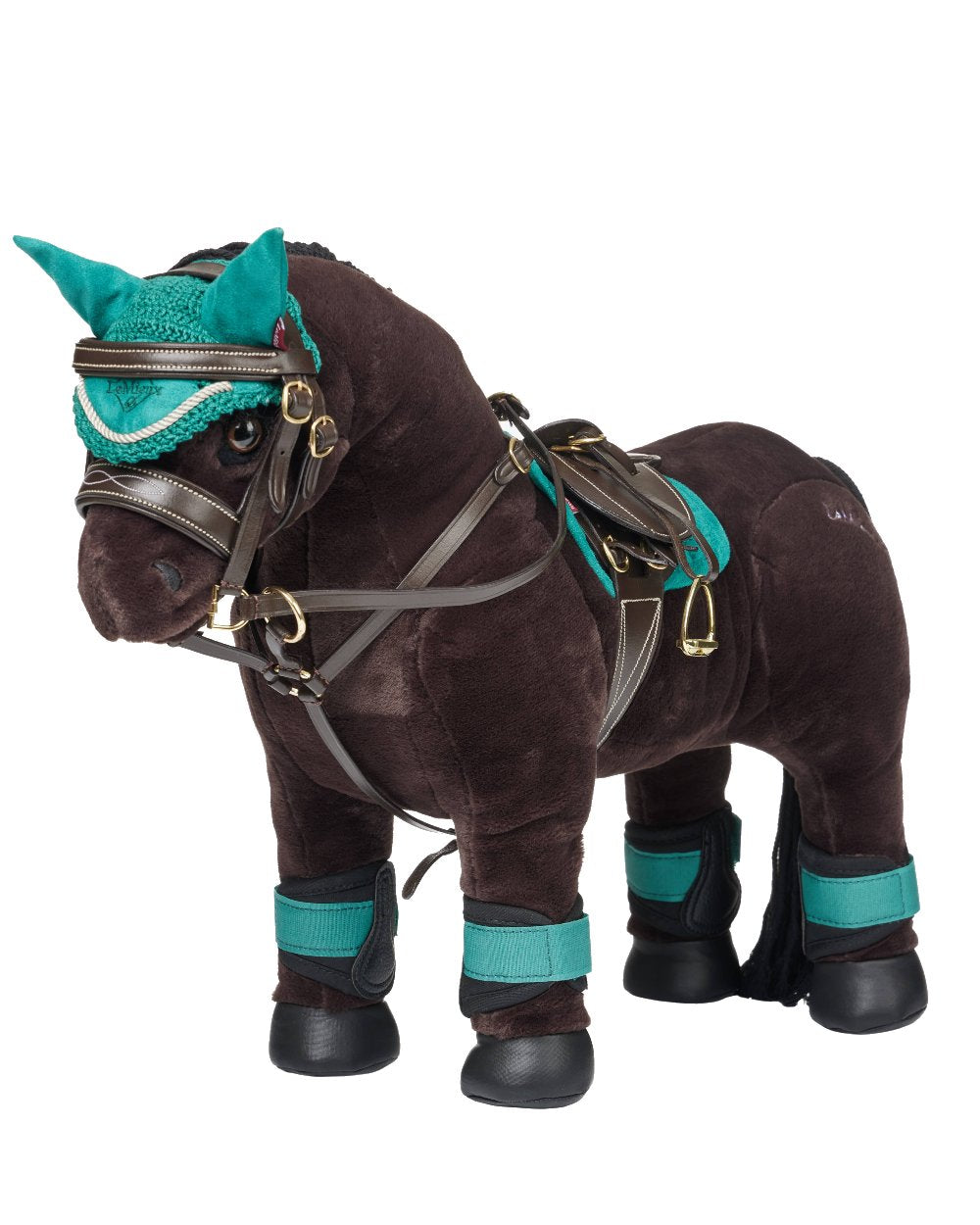 Brown coloured LeMieux Toy Pony Bridle on white background