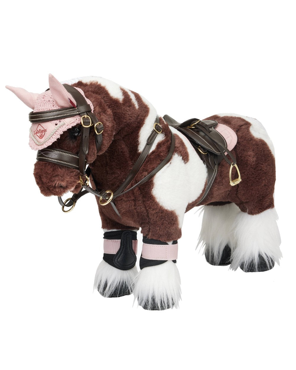 Brown coloured LeMieux Toy Pony Martingale on white background