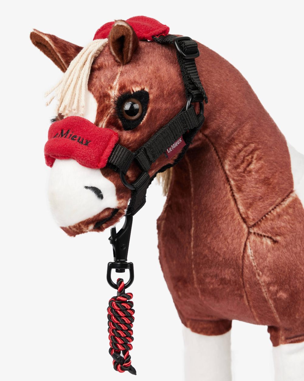 Chilli coloured LeMieux Toy Pony Vogue Headcollar on white background
