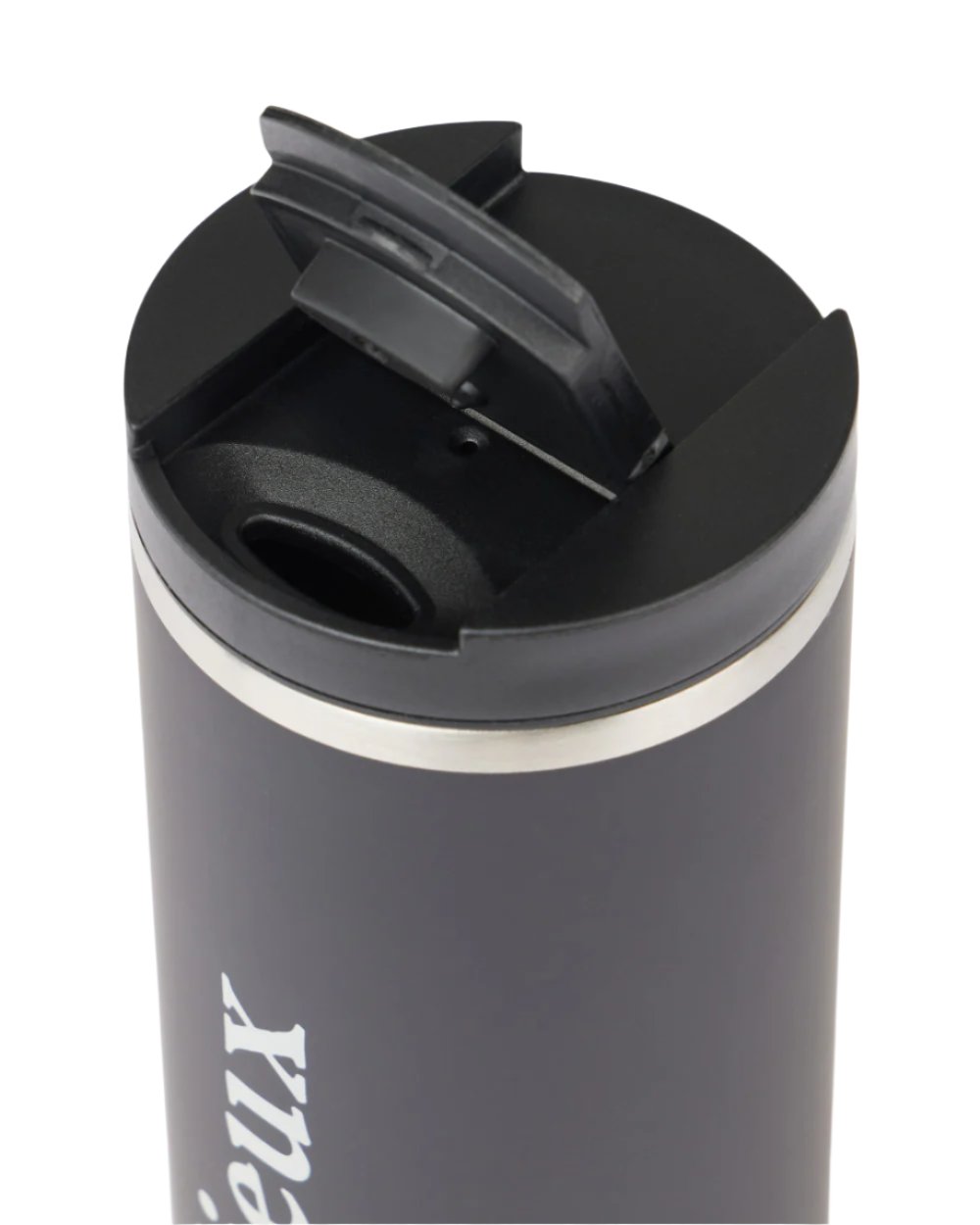 Navy Coloured LeMieux Travel Cup On A White Background