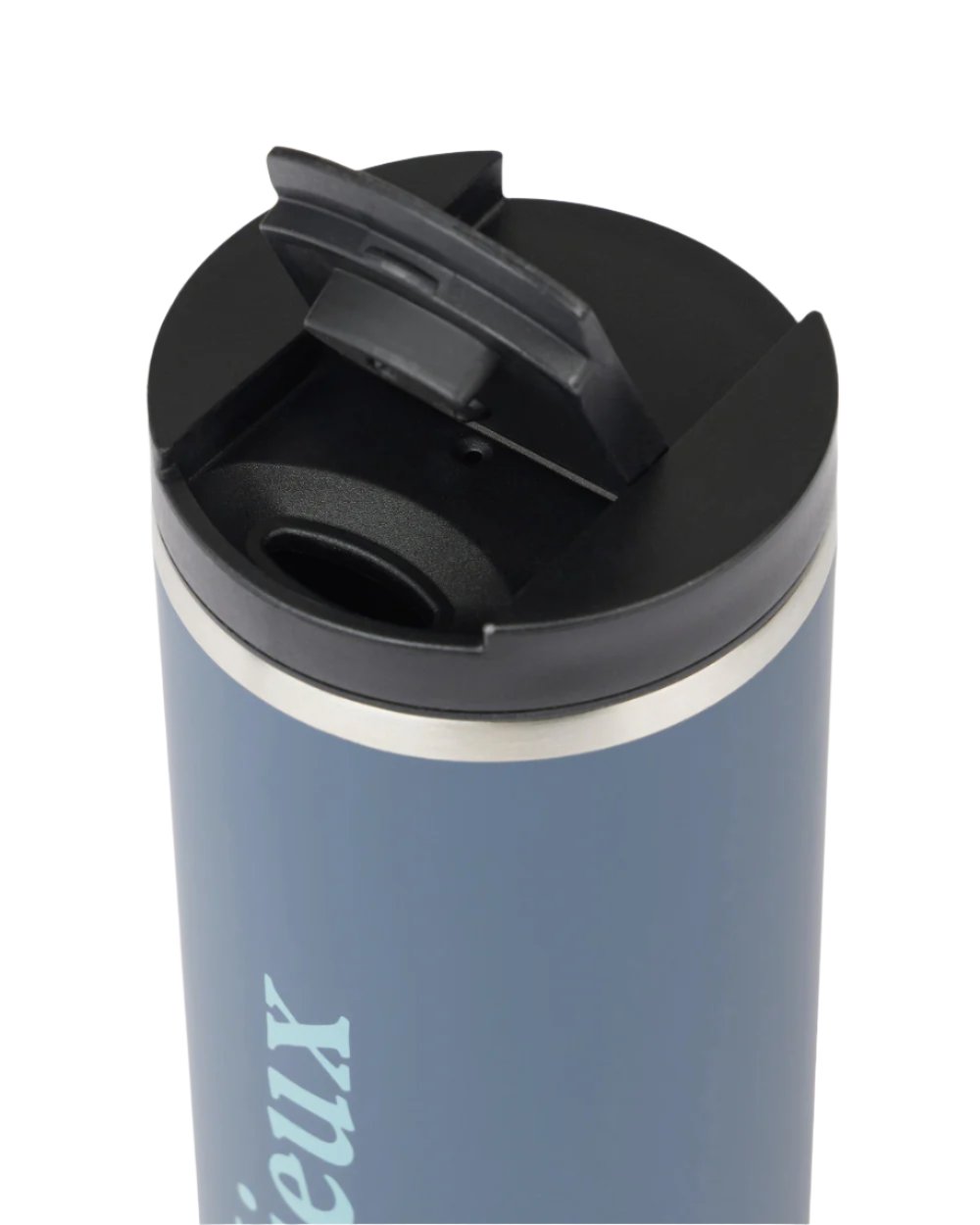 Petrol Coloured LeMieux Travel Cup On A White Background