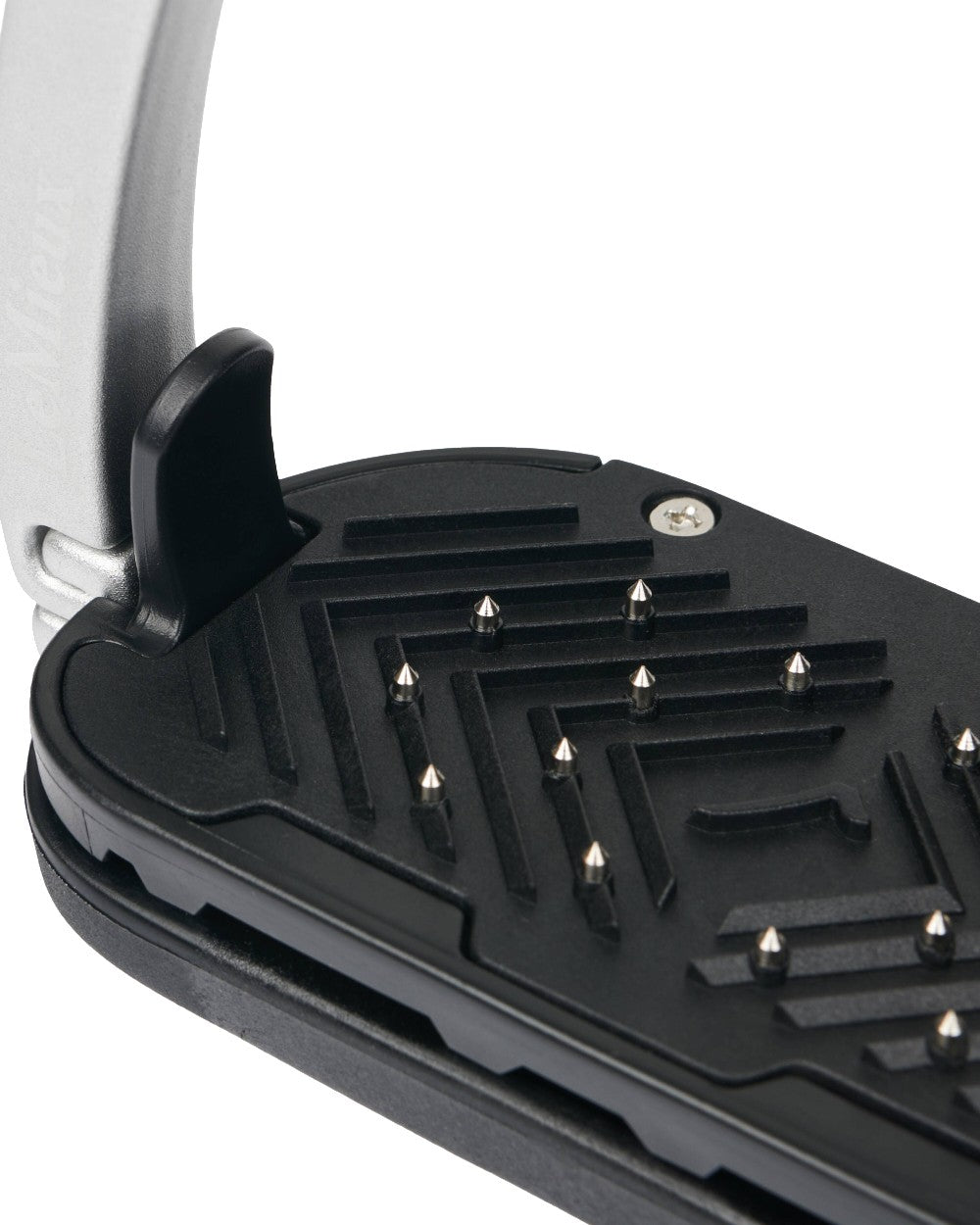 Aluminium coloured LeMieux Vector Balance Stirrup on white background