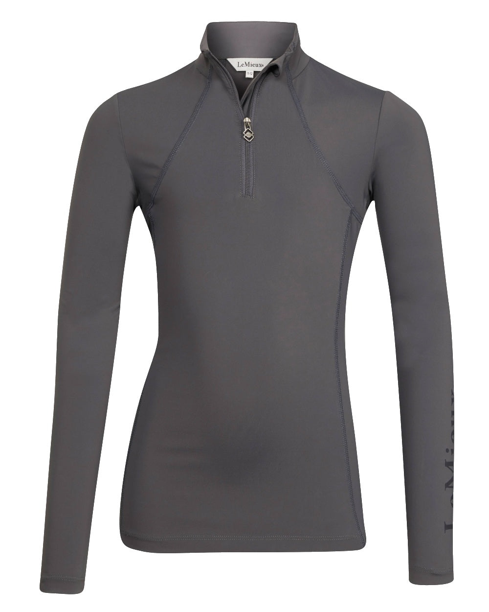 Grey coloured LeMieux Young Rider Base Layer on white background