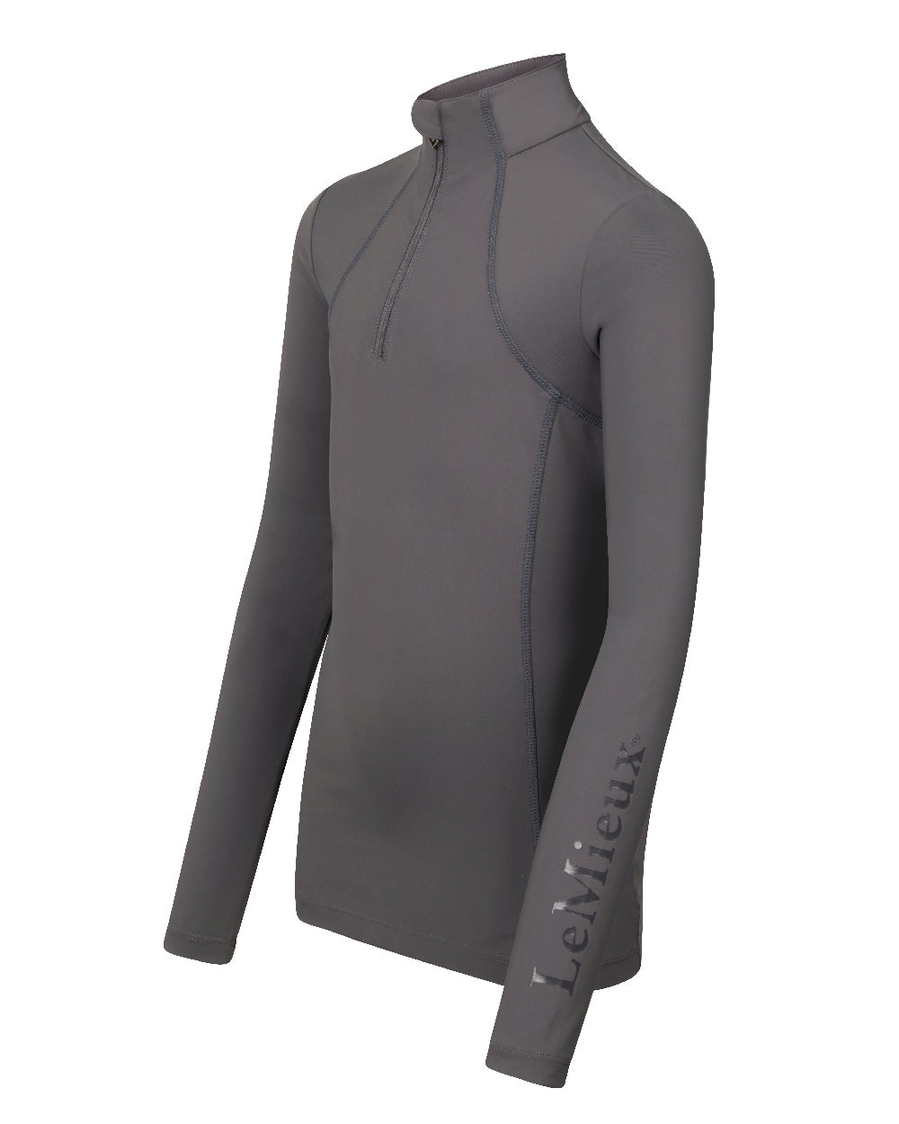 Grey coloured LeMieux Young Rider Base Layer on white background