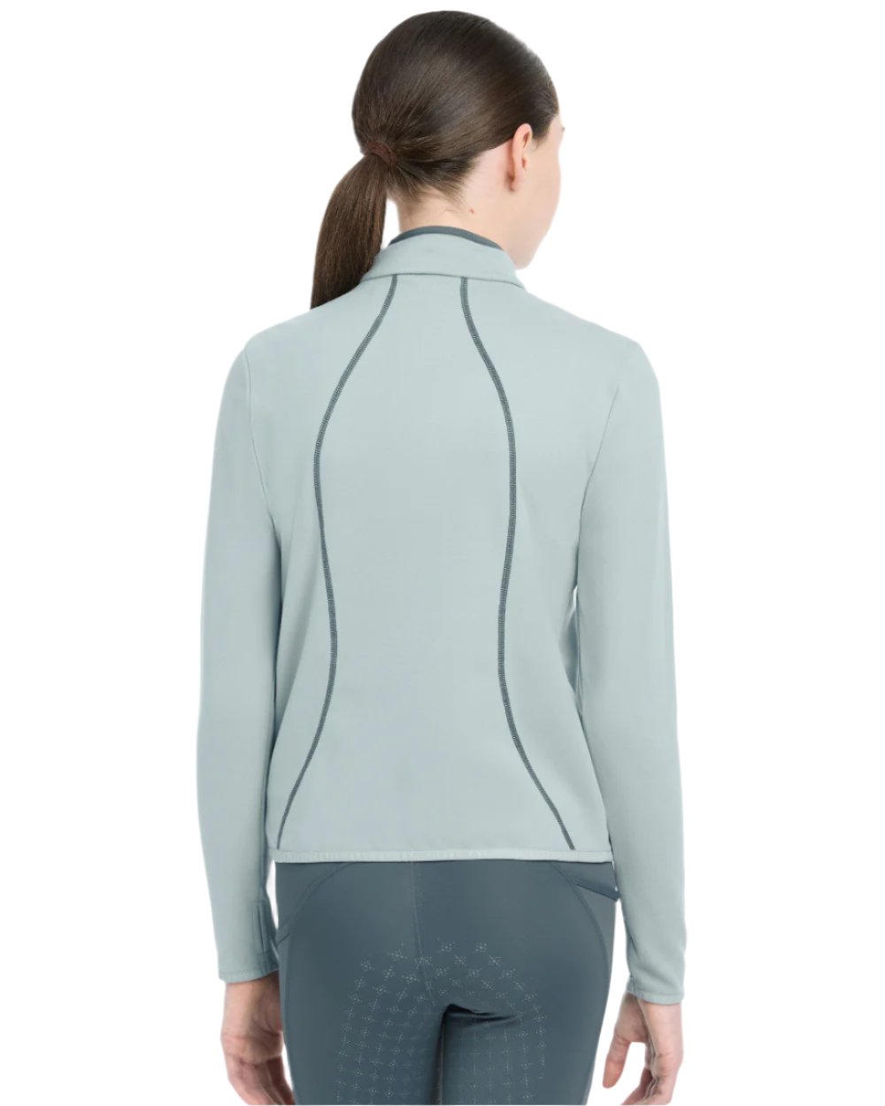 Glacier Coloured LeMieux Young Rider Felicity Fleece Zip Through Jacket On A White Background