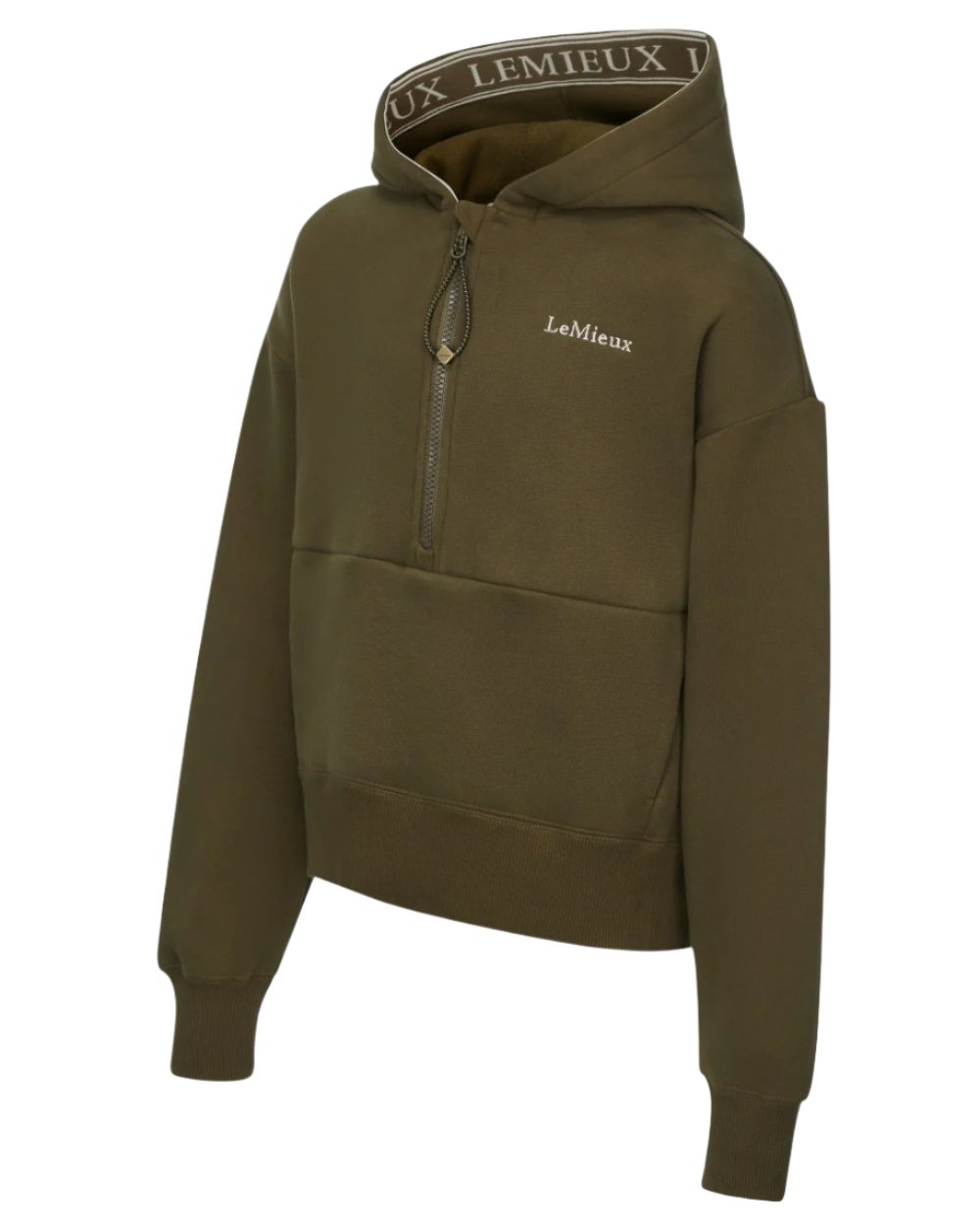 Alpine Coloured LeMieux Young Rider Hettie Half Zip Hoodie On A White Background